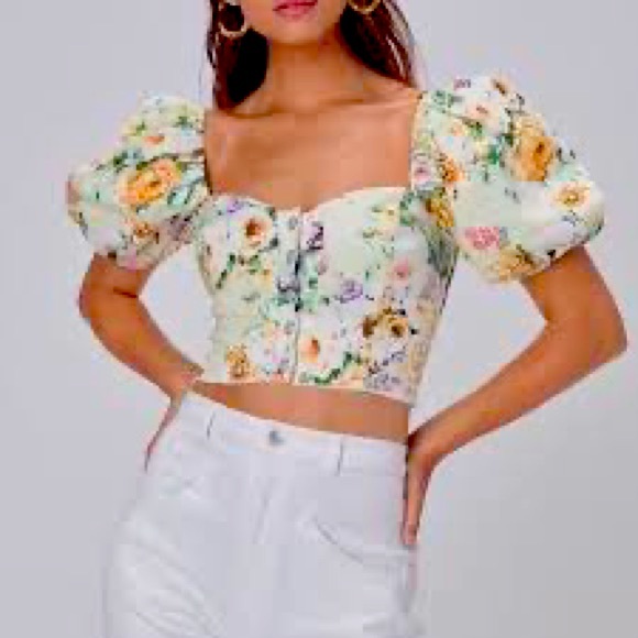 FOR THE LOVE AND LEMONS CHAMOMILE DENIM CROP TOP!👍❤️ - Picture 3 of 11